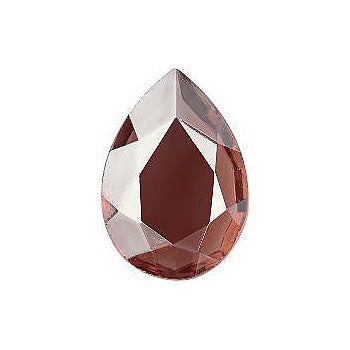 Pear Faceted Pointed Back (Doublets) Crystal Glass Stone, Violet 16 Transparent With Velvet (70120-L-V), Czech Republic