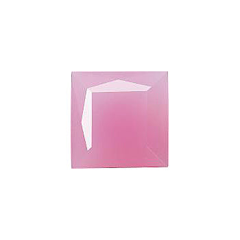 Square Faceted Pointed Back (Doublets) Crystal Glass Stone, Pink 10 Opaque (71012-A), Czech Republic