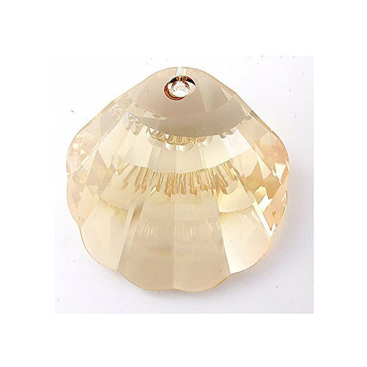 SWAROVSKI ELEMENTS pendant seashell 6723 crystal stone with hole Crystal Golden Shadow Glass Austria