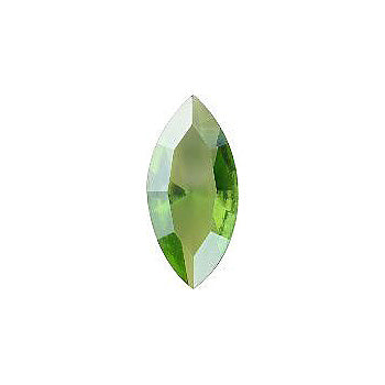 Navette Faceted Pointed Back (Doublets) Crystal Glass Stone, Light Green 2 Transparent With Honey (50270-Ho), Czech Republic