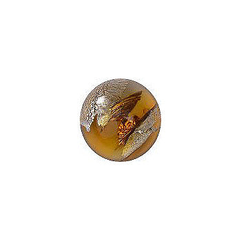 Round Cabochons Flat Back Crystal Glass Stone, Orange 5 With Silver (81408), Czech Republic