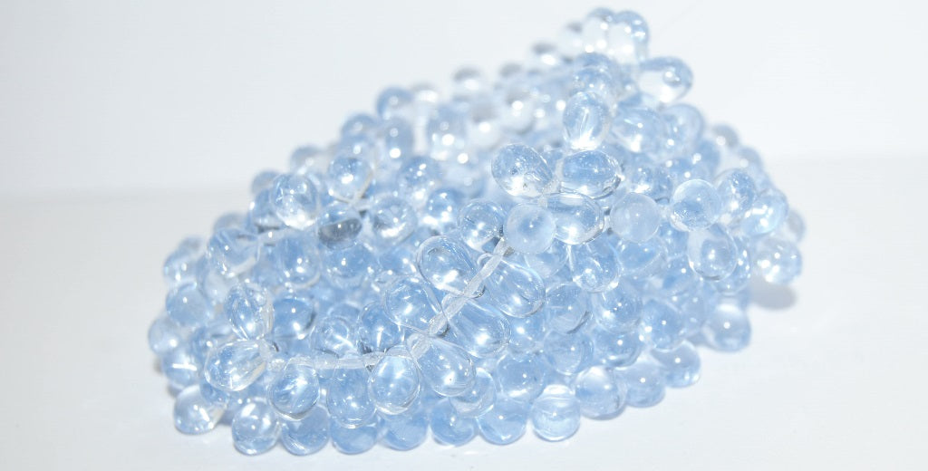 Pear Drop Pressed Glass Beads, (30000B), Glass, Czech Republic