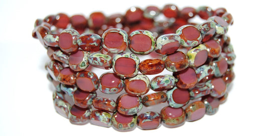 Table Cut Round Candy Beads, (71010B 66800), Glass, Czech Republic