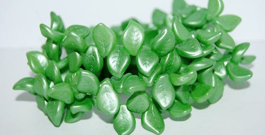 Ovate Leaf Pressed Glass Beads, 70459 (70459), Glass, Czech Republic