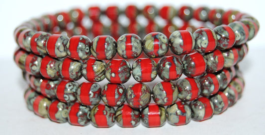 Cut Fire Polished Faceted Glass Beads, Red 43400 (93190 43400), Glass, Czech Republic