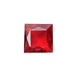 Square Faceted Pointed Back (Doublets) Crystal Glass Stone, Red 5 Transparent (90150-K), Czech Republic