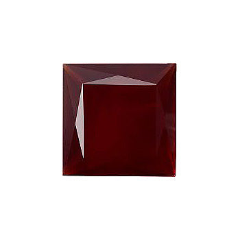 Square Faceted Pointed Back (Doublets) Crystal Glass Stone, Red 7 Transparent (90110-L), Czech Republic