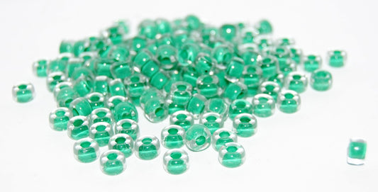 Round Pony Bagel Pressed Glass Beads With Big Hole, 44856 (44856), Glass, Czech Republic