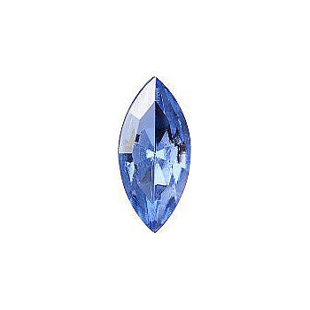 Navette Faceted Pointed Back (Doublets) Crystal Glass Stone, Aqua Blue 8 Transparent With Aluminium (30010-Al), Czech Republic