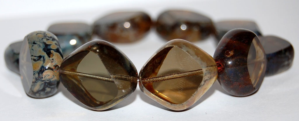 Table Cut Stone-Like Beads, (40020 43400), Glass, Czech Republic