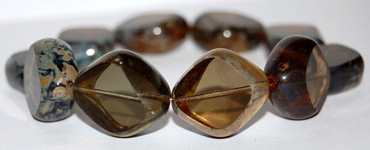 Table Cut Stone-Like Beads, (40020 43400), Glass, Czech Republic