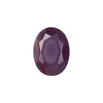 Oval Faceted Pointed Back (Doublets) Crystal Glass Stone, Violet 13 Opaque (24110), Czech Republic