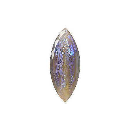 Navette Faceted Pointed Back (Doublets) Crystal Glass Stone, Grey 1 Mexico Opals (16416), Czech Republic