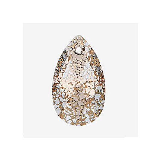 SWAROVSKI CRYSTALS pendant pear-shaped 6106 crystal stone with hole Rose Crystal Patina Glass Austria
