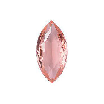 Navette Faceted Pointed Back (Doublets) Crystal Glass Stone, Pink 4 Transparent (70120-L), Czech Republic
