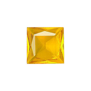 Square Faceted Pointed Back (Doublets) Crystal Glass Stone, Yellow 10 Transparent (90000), Czech Republic