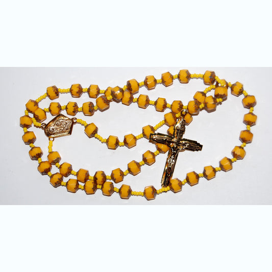 Rosaries With Czech Glass Beads And Methal Cross, 8 mm (R260810-B)