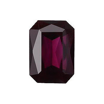 Octagon Faceted Pointed Back (Doublets) Crystal Glass Stone, Violet 9 Transparent With Chrome (70300-L-Chr), Czech Republic