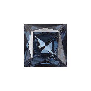 Square Faceted Pointed Back (Doublets) Crystal Glass Stone, Blue 10 Transparent With Chrome (30020-Chr), Czech Republic