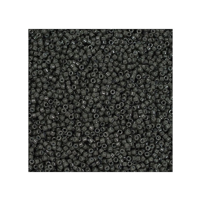 Miyuki Delica Rocailles Seed Beads Duracoat Opaque Charcoal Glass Japan