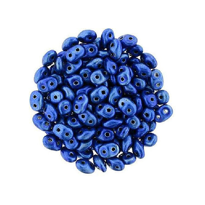 Matubo Superduo 2-hole czech pressed glass beads Metalust Crown Blue Glass Czech Republic