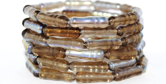 Whistles Pressed Glass Beads, (10200Mix Ab), Glass, Czech Republic