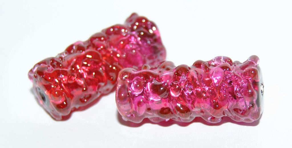 Czech Glass Hand Made Roller Tube Lampwork Beads, (2211 I), Glass, Czech Republic