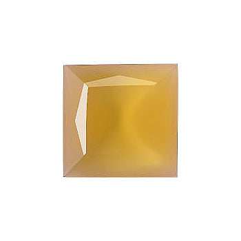 Square Faceted Pointed Back (Doublets) Crystal Glass Stone, Yellow 7 Milky Colours (04030-10040-K), Czech Republic