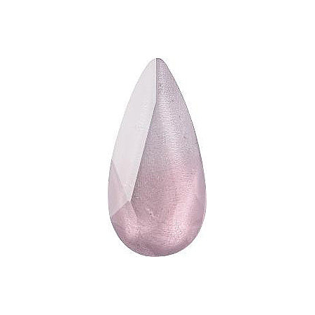 Pear Faceted Pointed Back (Doublets) Crystal Glass Stone, Pink 14 With Silver (Bi-0003-2001-Ag), Czech Republic