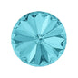 SWAROVSKI CRYSTALS Stones Rivoli 1122 Chaton Light Turquoise F Glass Austria