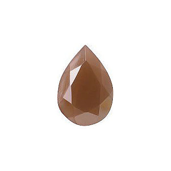 Pear Faceted Pointed Back (Doublets) Crystal Glass Stone, Nude 3 Opaque With Velvet (71100-B-V), Czech Republic