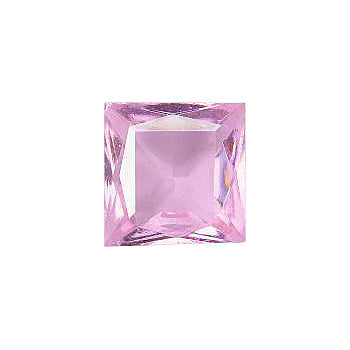 Square Faceted Pointed Back (Doublets) Crystal Glass Stone, Pink 11 Transparent (70200-L), Czech Republic