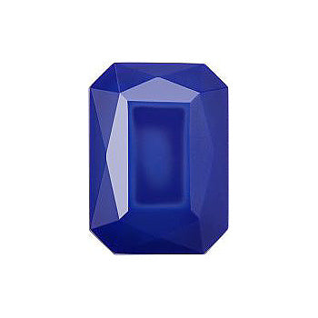 Octagon Faceted Flat Back Crystal Glass Stone, Blue 3 Opaque (34030), Czech Republic