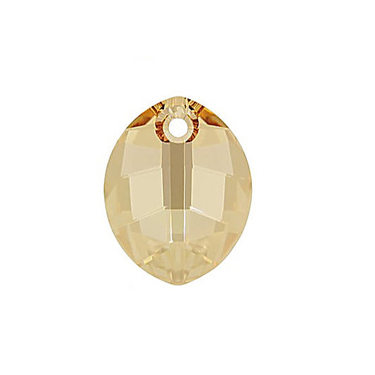 SWAROVSKI ELEMENTS Pendant pure leaf 6734 crystal stone with hole Crystal Golden Shadow Glass Austria