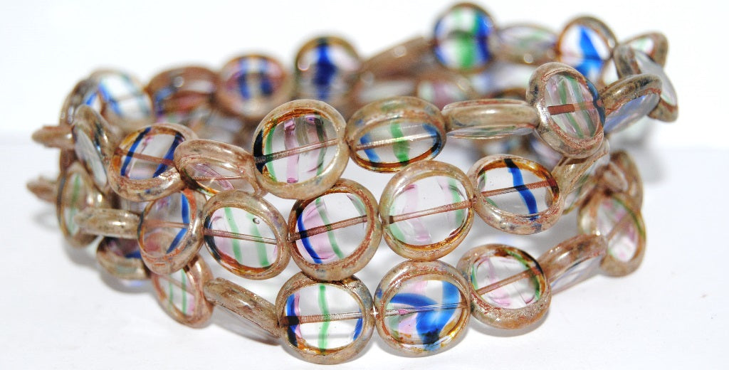 Table Cut Round Beads Eskooko, (8006 43400), Glass, Czech Republic