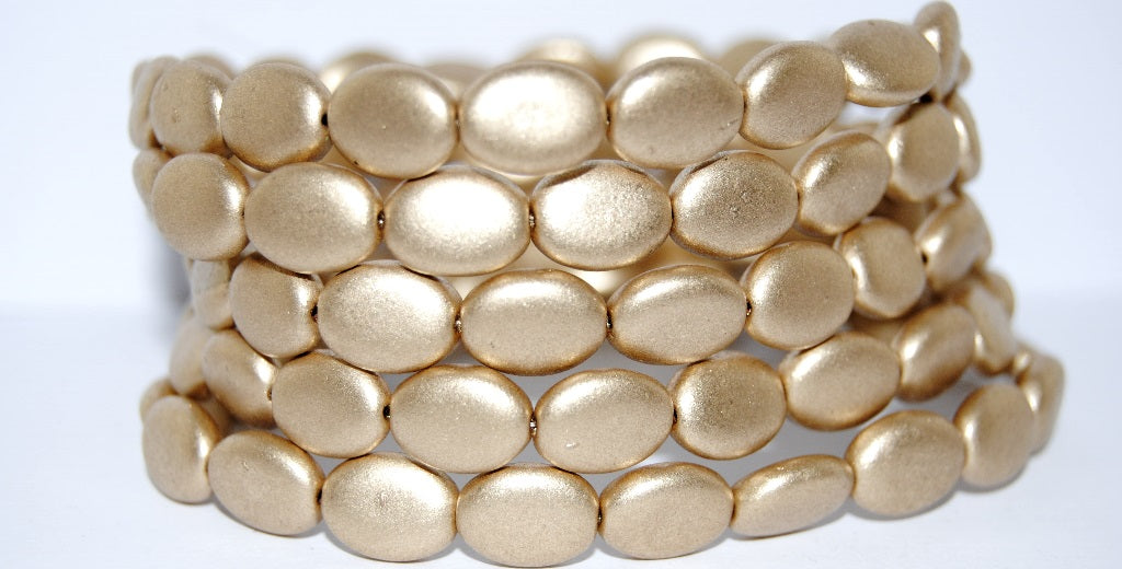 Oval Pressed Glass Beads, 2301710 (2301710), Glass, Czech Republic