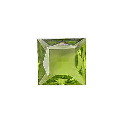 Square Faceted Pointed Back (Doublets) Crystal Glass Stone, Light Green 3 Transparent (50270), Czech Republic