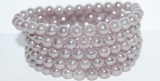 Round Pressed Glass Beads Druck, 21010 Hematite (21010 14400), Glass, Czech Republic