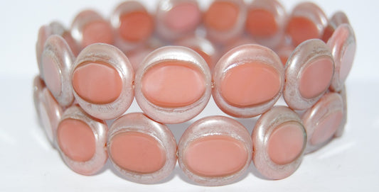 Table Cut Round Beads Eskooko, 77603 Luster Cream (77603 14401), Glass, Czech Republic