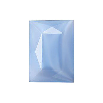 Rectangle Faceted Pointed Back (Doublets) Crystal Glass Stone, Blue 6 Pearl Colours (03400), Czech Republic