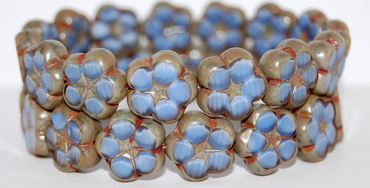 Table Cut Flower Beads, (36016 43400), Glass, Czech Republic