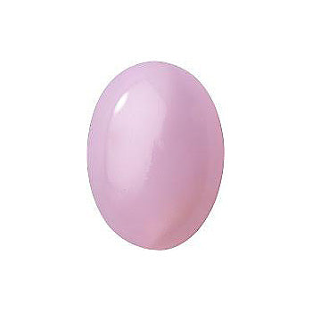 Oval Cabochons Flat Back Crystal Glass Stone, Pink 10 Pearl Colours (02407), Czech Republic