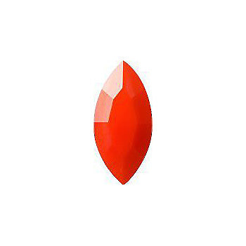 Navette Faceted Pointed Back (Doublets) Crystal Glass Stone, Orange 6 Opaque (93142), Czech Republic
