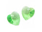 SWAROVSKI ELEMENTS pendant HEART 6228 crystal stone with hole Peridot Glass Austria