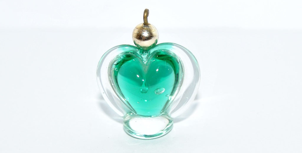 Czech Glass Hand Made Heart Lampwork Beads, (D), Glass, Czech Republic