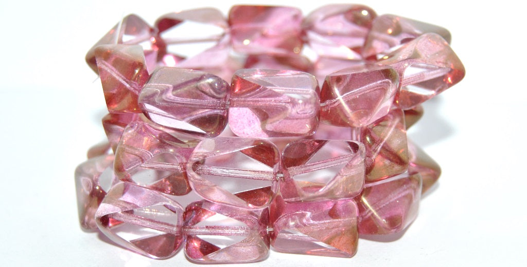 Table Cut Meteorite Beads, Crystal Luster Red Full Coated (30 14495), Glass, Czech Republic