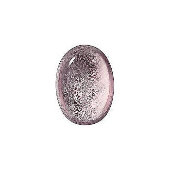 Oval Cabochons Flat Back Crystal Glass Stone, Violet 13 With Silver (20019-L), Czech Republic