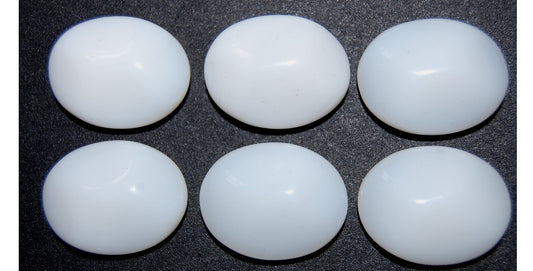 Cabochon Oval Flat Back, (), Glass, Czech Republic