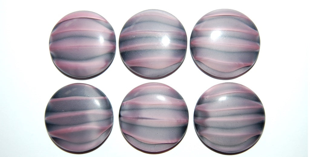 Cabochon Round Flat Back, (), Glass, Czech Republic