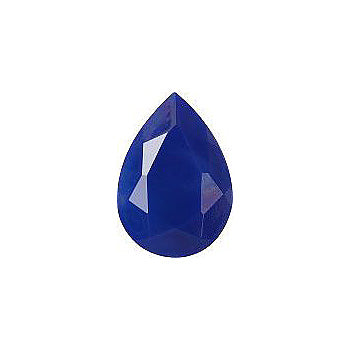 Pear Faceted Pointed Back (Doublets) Crystal Glass Stone, Blue 4 Opaque (33060), Czech Republic